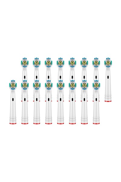 KOMA NK14 - Set de 16 capete de schimb compatibile cu periuțele de dinți Brau...