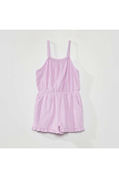 KİABİ Towelling playsuit with narrow straps PURPLE