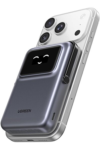 Generic UGREEN Uno Wireless Power Bank 10000mAh MagSafe PD 20W with Foldable Stand & TFT Display, Black