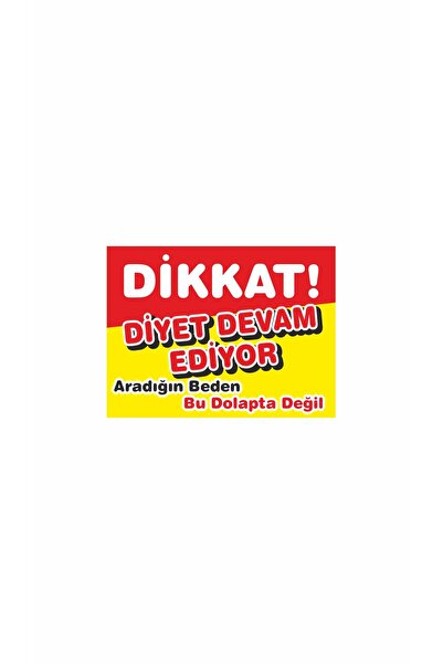 Gokco Dikkat Diyet Devam Ediyor Buzdolabı Magneti (9x12) Ebat