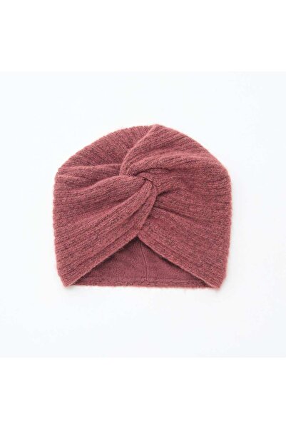 KİABİ قبعة بيني مضفرة باللون الوردي