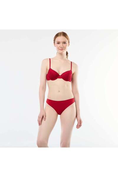 KİABİ Microfiber and Lace Panties RED