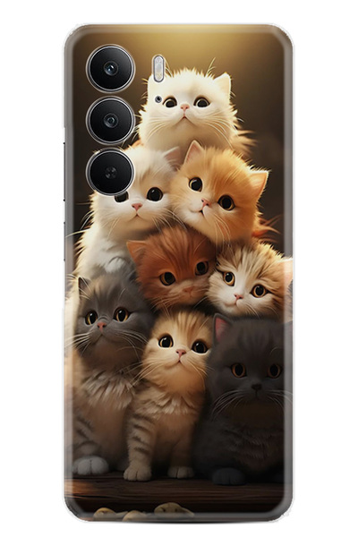 realme C75 Kılıf Boutique Baskılı Resimli Kedicikler Pcode -027
