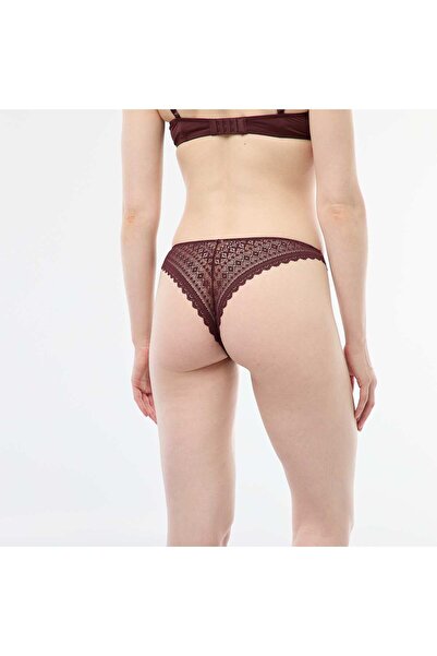 KİABİ Lace Thong BROWN