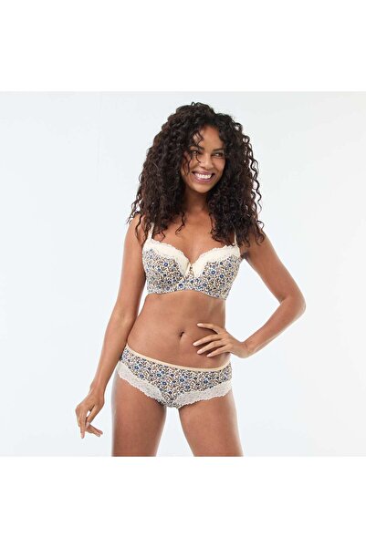 KİABİ Printed Microfiber Shorty Briefs WHITE