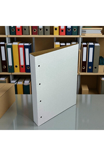 PROCART Document archival cover, for long binding, spine 4 cm, 22 x 31 cm, kraft cardboard, white