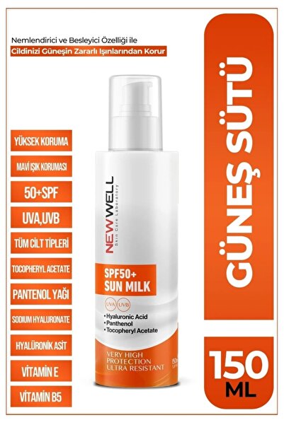 New Well GÜNEŞ SÜTÜ 150 ML SPF 50+