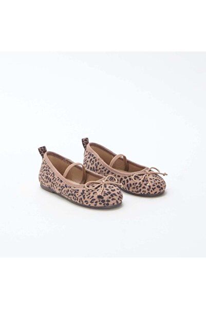 KİABİ Leopard print ballet pumps BROWN