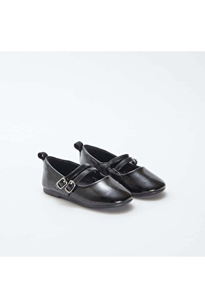 KİABİ أحذية باليه مسطحة على طراز ماري جين حاصلة على براءة اختراع باللون الأسود