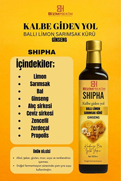 BİZİMHEKİM ŞİFA EVİ Kalbe Giden Yol Ballı Limon Sarımsak Kürü G İ N G S E N G...