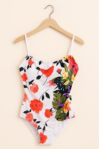 RAPAPA Γυναικείο ολόσωμο μαγιό με λουλουδάτο σχέδιο – Ζωντανή καλοκαιρινή συλλογή 1156 B