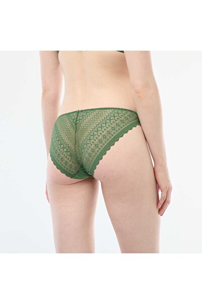 KİABİ Microfiber and Lace Panties GREEN