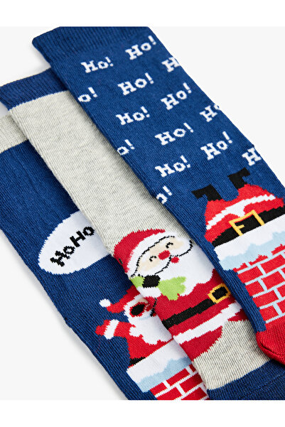 Koton Новогодишен комплект от 3 чифта памучни чорапи