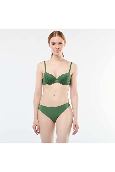 KİABİ Microfiber and Lace Panties GREEN