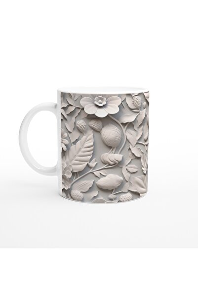 Wisdom Rain كوب على شكل زهرة وأوراق شجر ذات ملمس طبيعي