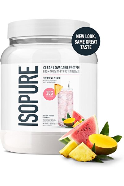 Isopure 100% Whey Protein Isolate Powder — Tropical Punch, 16 Servings