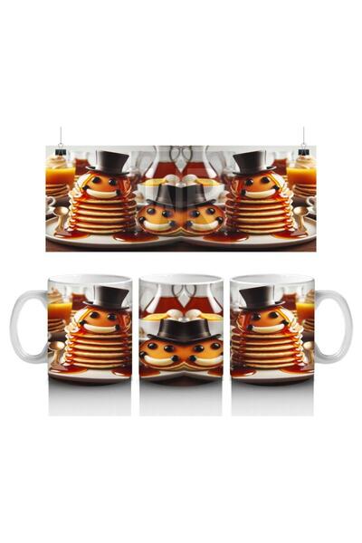 Wisdom Rain Pancake Gentlemen Mug with Hat That Makes Children Love Milk