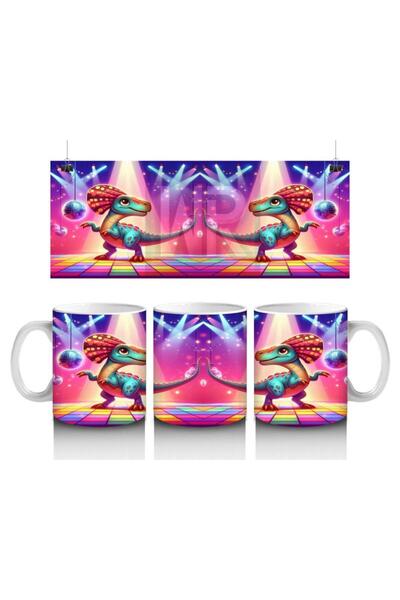 Wisdom Rain كوب ديناصورات راقصة الديسكو يحب الأطفال الحليب