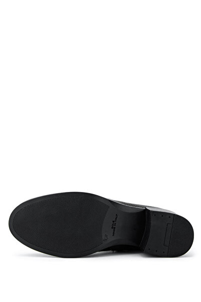 Tamer Tanca Women's Genuine Leather Black Floater Heeled Boots