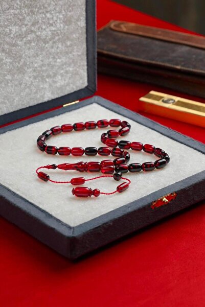 dergah tesbih سبحة من العنبر الأحمر المضغوط بتصميم كبسولي بنظام ماسترد إركان تشوبوكو، موديل هاري مودي