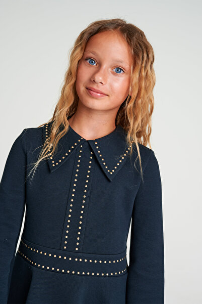 Lia Lea Girls Dark Navy Dress