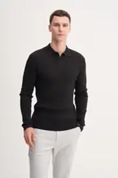 Cazador Premium Slim Fit Viscose Blend Polo Neck Sweater-33210