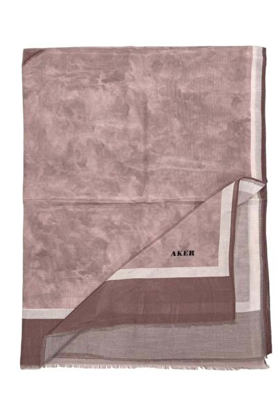 Aker Yaz Serinliği İpek Koton Şal - 7208777-496 Koyu Pudra