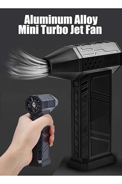 Generic منفاخ هواء صغير لاسلكي Gale Force S بسرعة 130,000 دورة في الدقيقة - 3 سرعات، 8000 مللي أمبير/ساعة، شحن سريع من النوع C