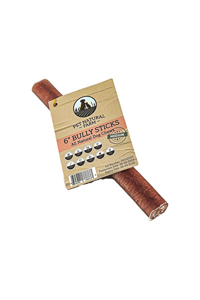 Pet Natural Farm مكافأة الكلاب متوسطة الحجم من Beef Bully Stick - 6 بوصات