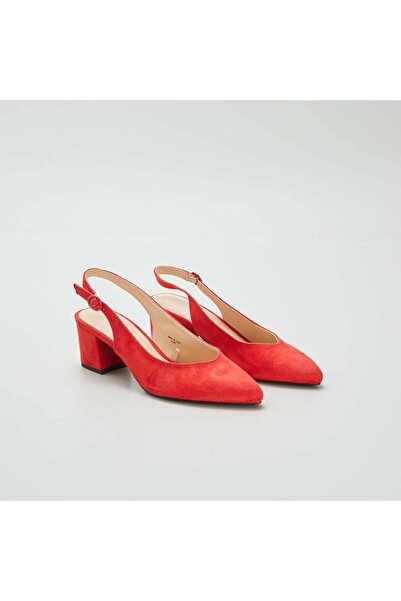 KİABİ حذاء بكعب مفتوح من الأمام باللون الأحمر