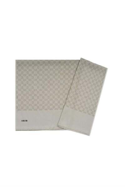 Aker Elegance Monogram Shawl - Stone 982