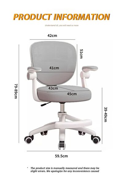 Generic Ergonomics Study Chair Armchair Home Office Chair Computer Chair Height Adjustable