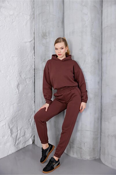 inci bayan giyim SET DE TRENING CU 3 FIȘE PENTRU FEMEI CU GLUGĂ