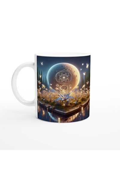 Wisdom Rain Virgo Printed Coffee Mug - Zodiac Garden under the Moonlight Vs2