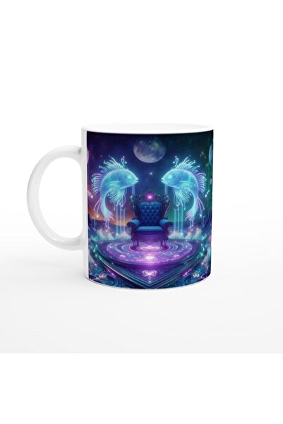 Wisdom Rain Pisces Printed Coffee Cup - Galactic Throne Room Themed Vs2