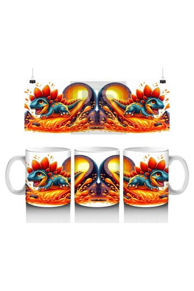 Wisdom Rain كوب الديناصورات البركانية لمحبي الحليب للأطفال