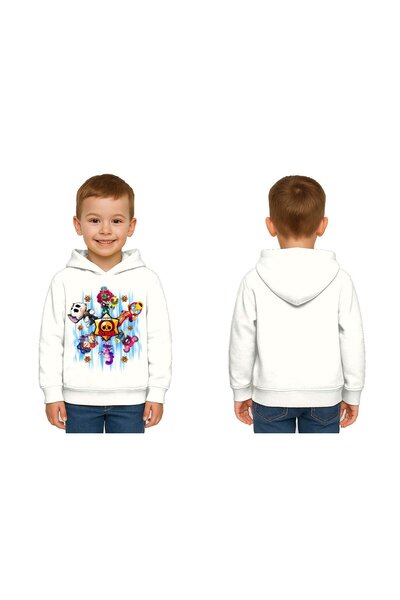 SEDİRLİ Tricou unisex cu imprimeu Brawl Stars pentru copii cu glugă, 3 fire, ...