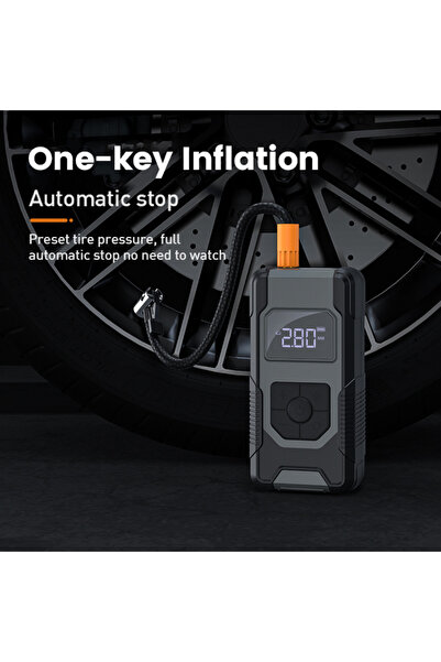Denx The German-made Dinx air pump has an air pumping power and an emergency charger function, making it an indispensable tool in every car.