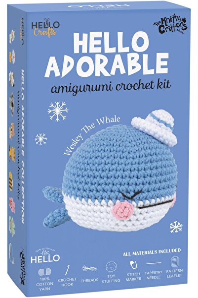 Liva Craft Hello Adorable Amigurumi Kit Whale 8 cm