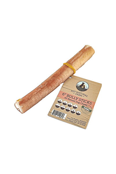 Pet Natural Farm مكافأة الكلاب على شكل عصا لحم البقر - كبيرة 6 بوصات