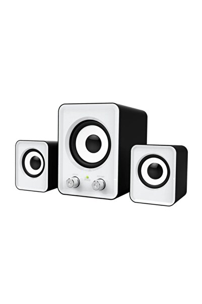 PROCART Stereo system 2.1, 3W, 20Hz - 18Khz, 4Ω, 80dB, 484g, white/black