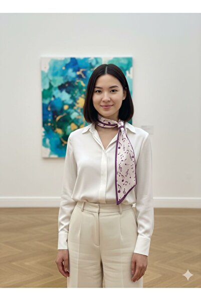 tarzınısec Melodik Lila Estascarf Cravată / Eșarfă / Foulard 85 x 23cm