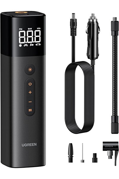 Ugreen منفاخ إطارات (0.2-10.3 بار / 3-150 رطل/بوصة مربعة) ضاغط هواء كهربائي م...