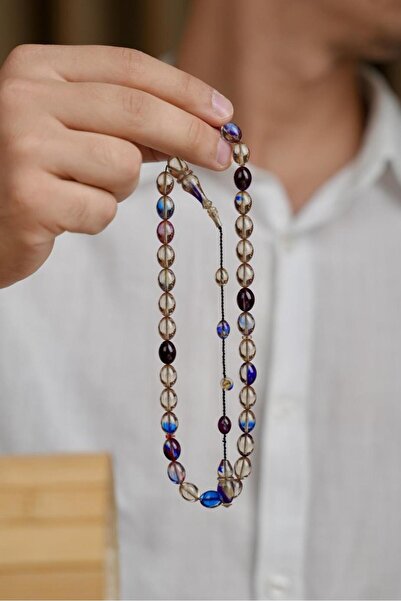 dergah tesbih Master Muhammet Tacir Systematic Design Beyzi Model Multi Color Fire-I Squeeze Prayer Beads