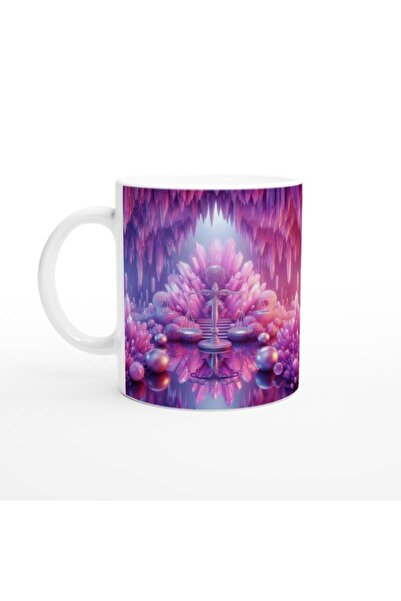 Wisdom Rain كوب قهوة مطبوع عليه برج الميزان - موضوع الكهف الكريستالي السحري Vs3