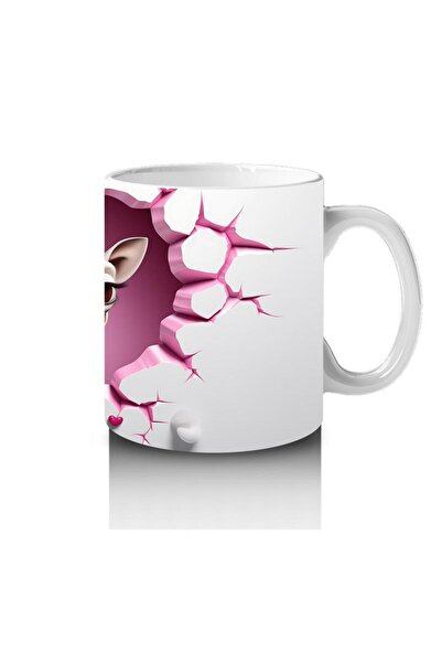 Wisdom Rain Elegant Giraffe Mug Cup Looking at the Heart Frame That Makes Children Love Milk