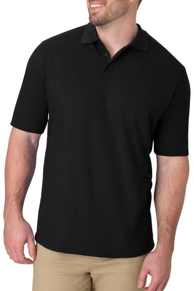 HANES Men’s X-Temp Short Sleeve Polo Shirt, Midweight