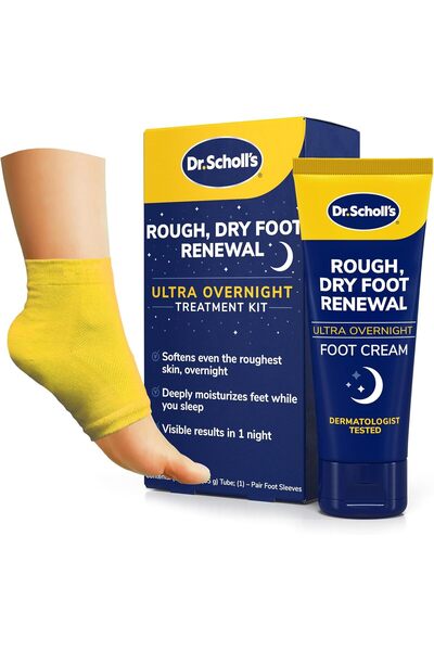 Dr. Scholl's بلسم القدمين الليلي المكثف للأقدام الجافة والخشنة - 3 أونصة سائلة