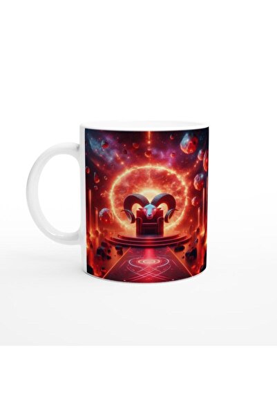 Wisdom Rain Aries Printed Coffee Cup - Galactic Throne Room Themed Vs4