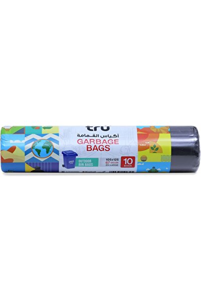 Tru ® Garbage Bags Compact Roll Black 105 x 125 cm 67 Gallon (10 pc x 3 Rolls) 30 bags